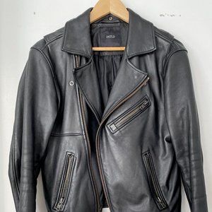 DSTLD Leather Biker Jacket